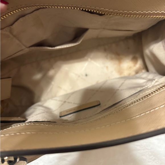 Michael Kors Dillon Saffiano leather satchel in a tan or blush pink color - Picture 10 of 11